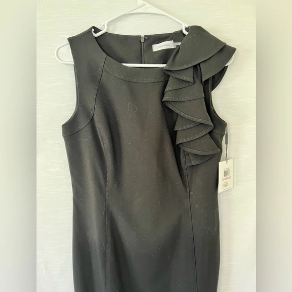 Calvin Klein Black Sheath Dress Size 6 - Picture 6 of 8
